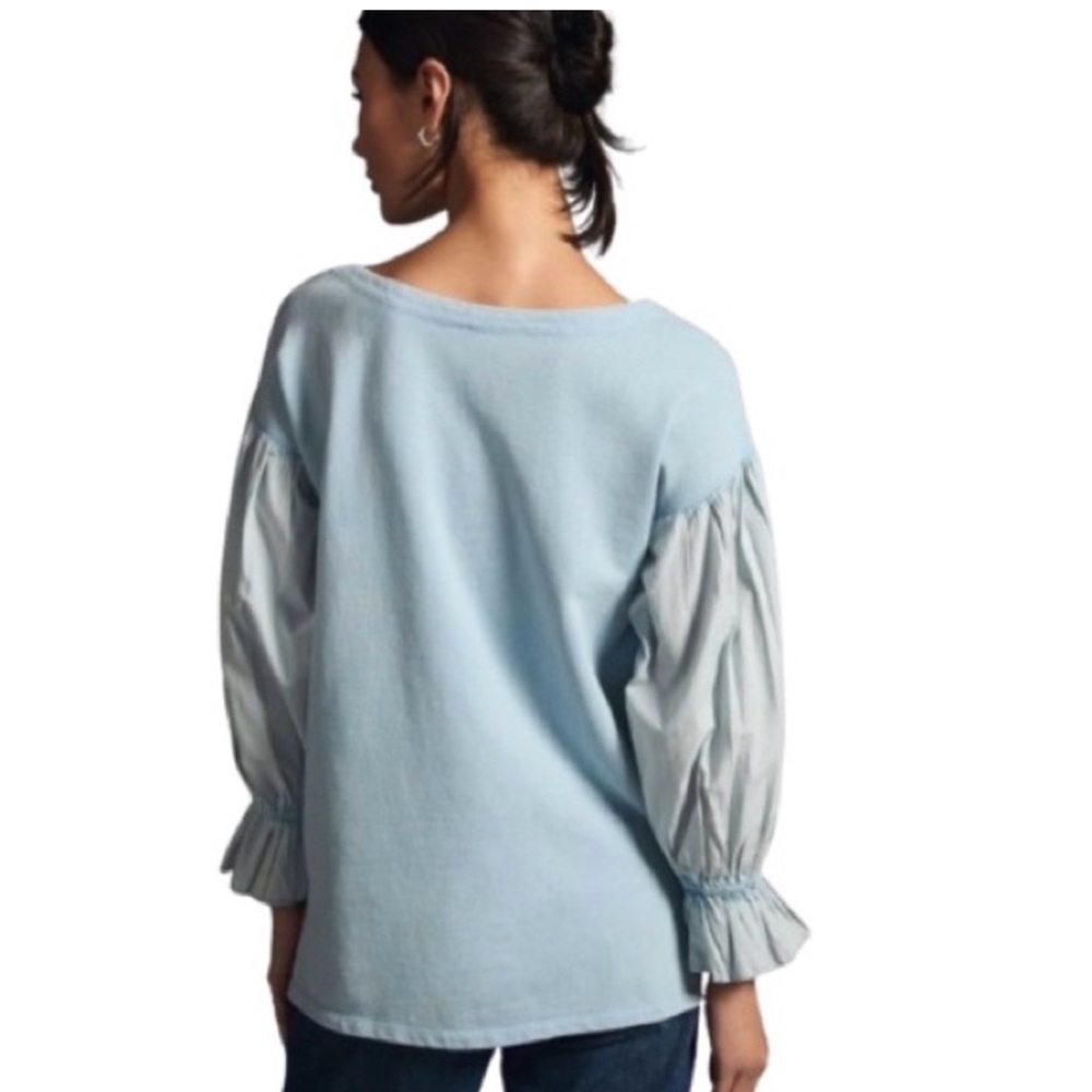 Pilcro Light Blue Textured Top - Picture 2 of 6